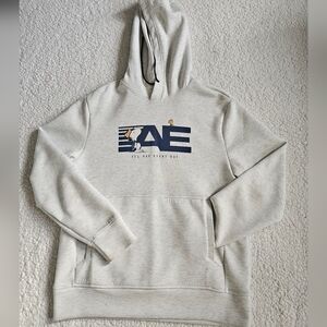 American Eagle + Snoopy Collab. Printed Gray Hoodie With Kangaroo Pocket Soft M